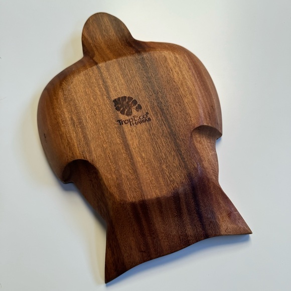 vintage hand carved wooden turtle bowl serving plate dish hand carved Hawaiian - Picture 6 of 9